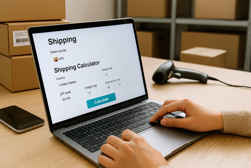 Διάγραμμα διασύνδεσης eShop με υπηρεσία courier για αποστολή παραγγελιών.